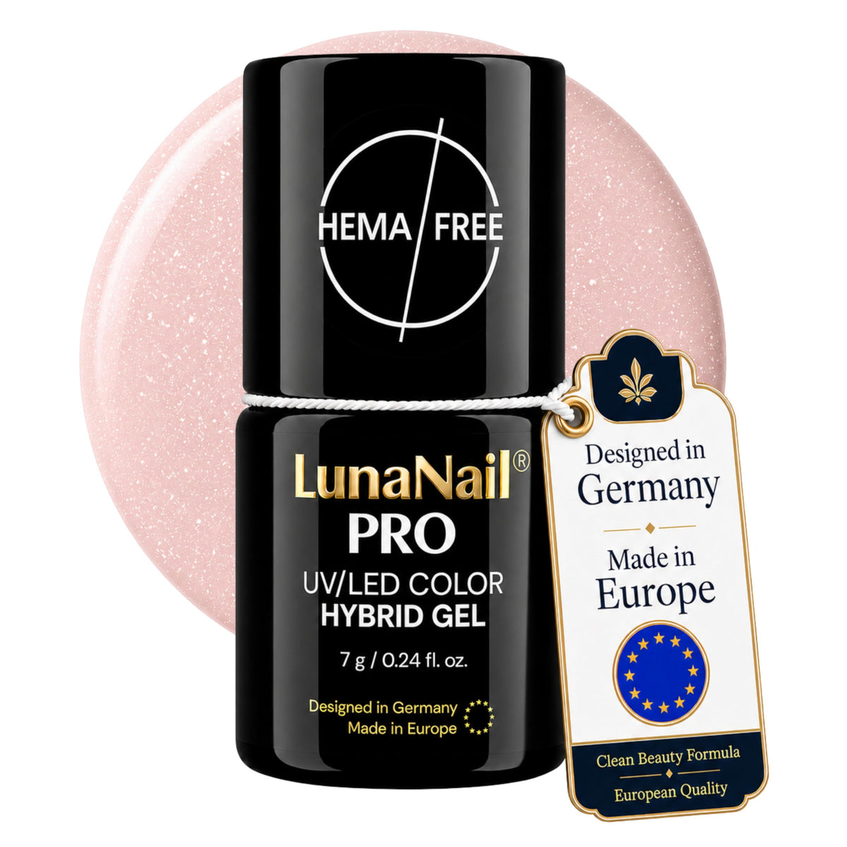 Gel Couleur: HEMA-Free & TPO-Free Gel Polish Pisa Granite Beige Glitter