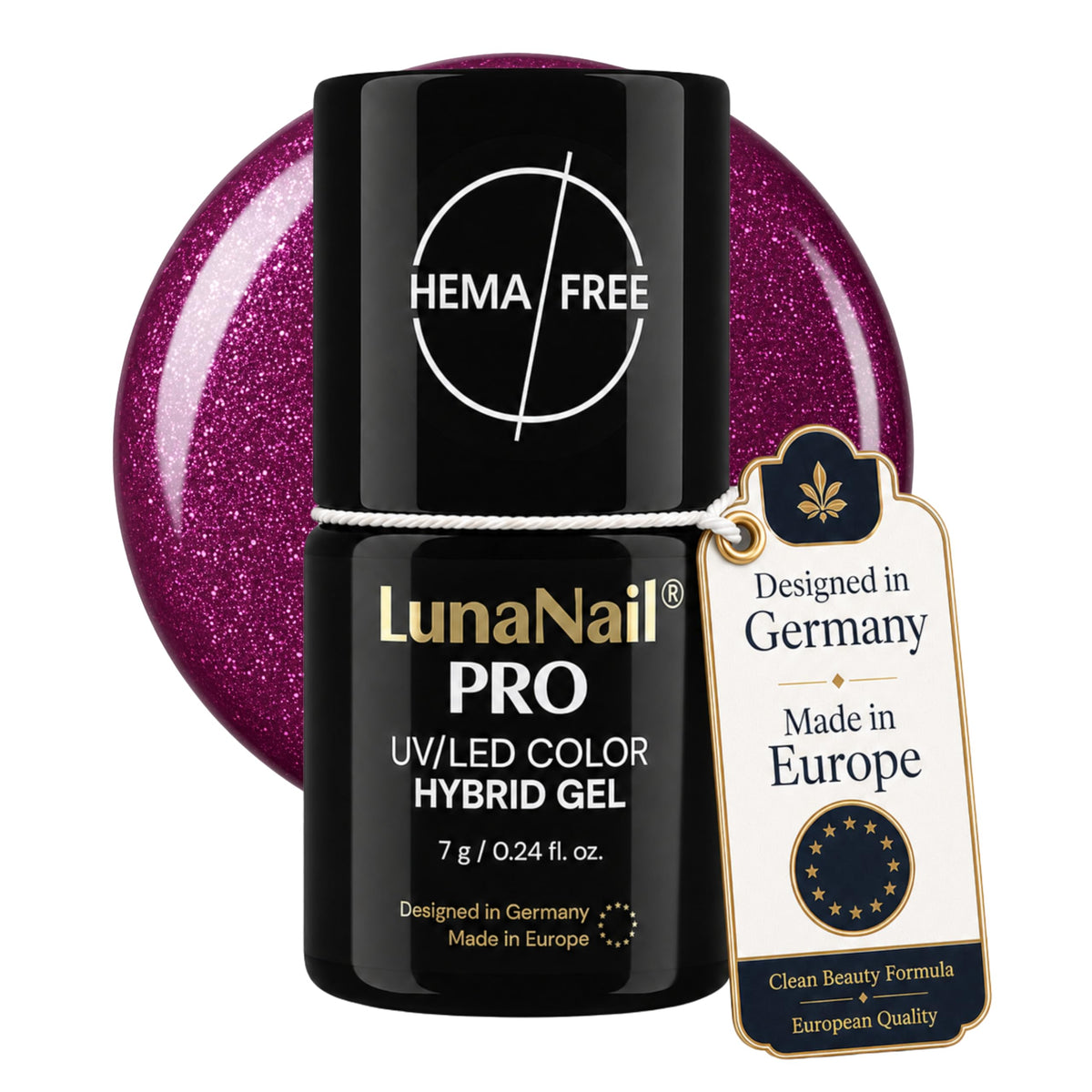 Gel Couleur: HEMA-Free & TPO-Free Gel Polish Ibiza Amethyst Spark Glitter