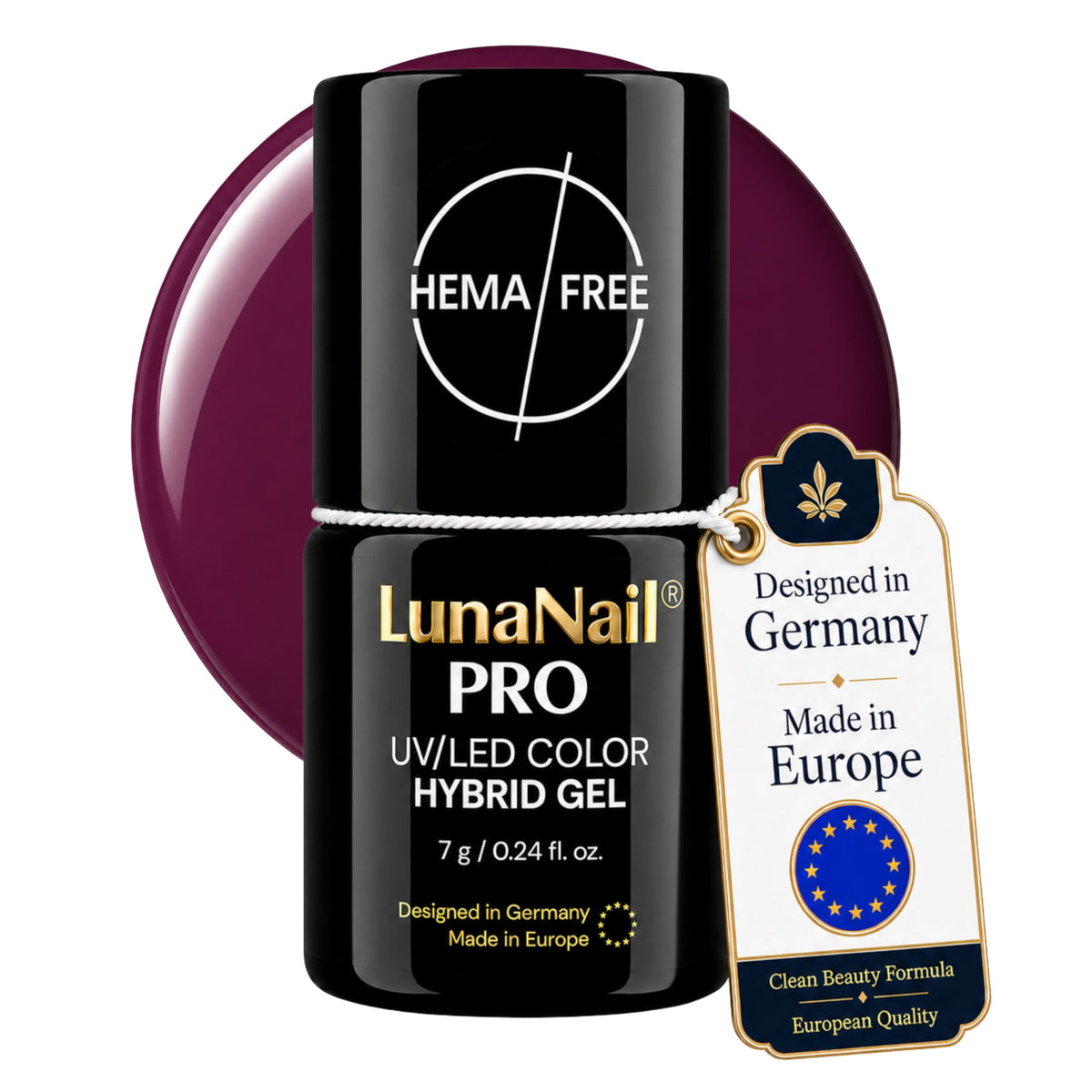 Gel Couleur: HEMA-Free & TPO-Free Gel Polish Lisbon Garnet Violet