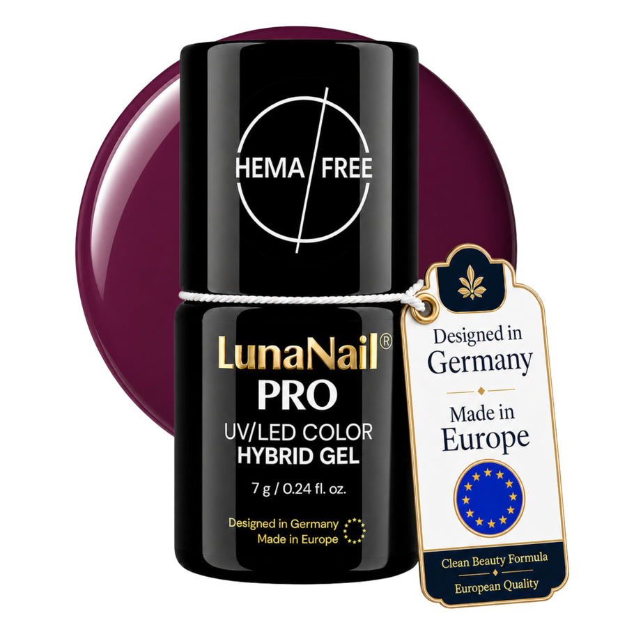 LunaNail gel polish Lisbon Garnet Violet
