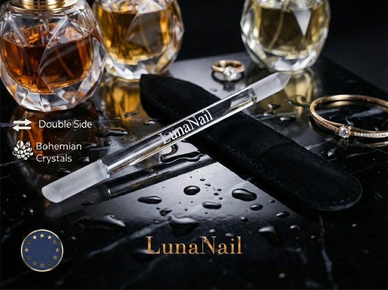 LunaNail crystal glass manicure tools lifestyle image